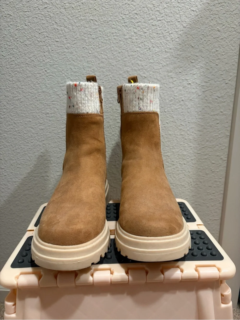 Girls' Laney Zipper Chelsea Boots - Cognac